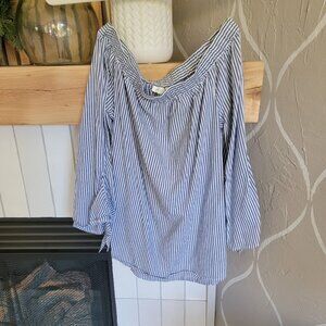 BeachLunchLounge Striped Off the Shoulder Top